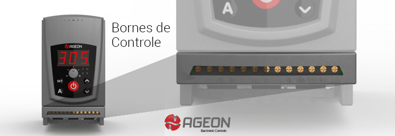 Bornes de controle - Inversor de Frequência Ageon