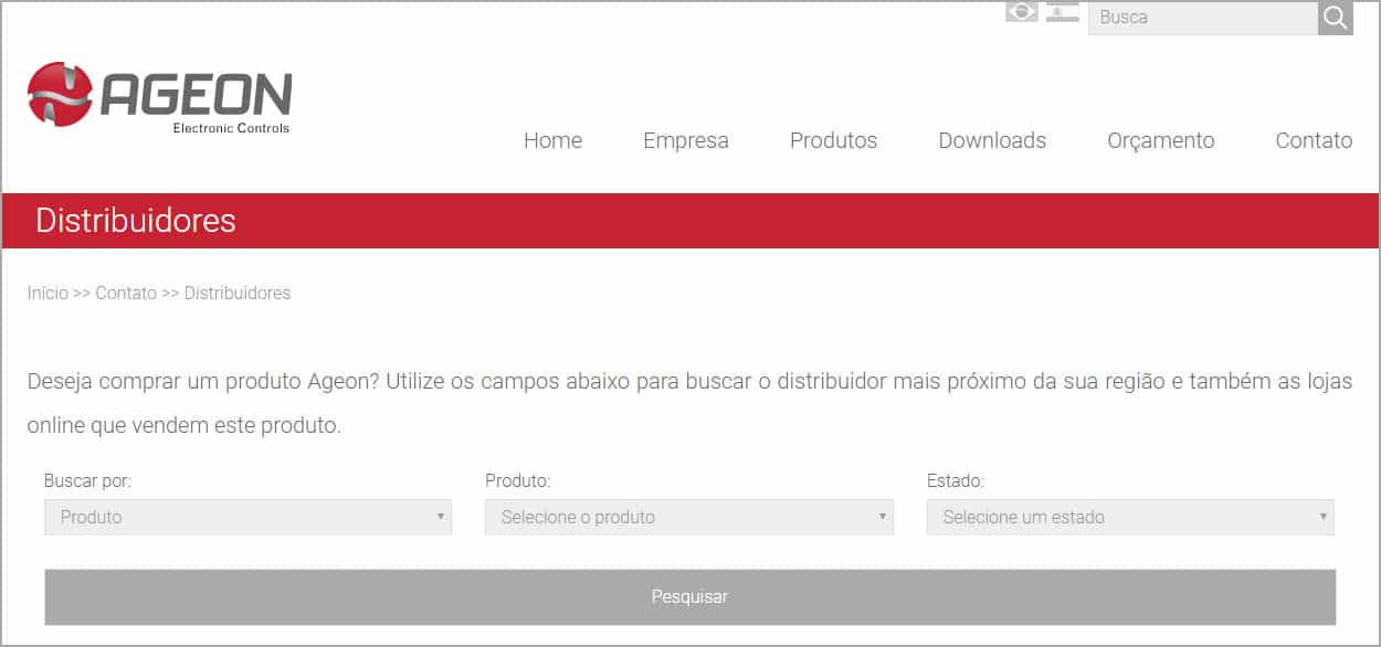 Adquirir produtos Ageon - Página de Distribuidores