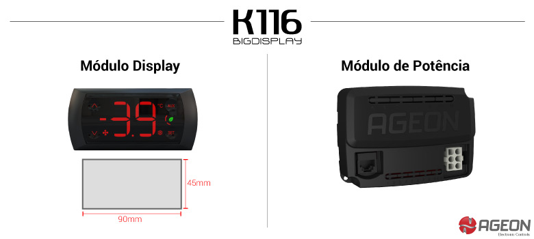 Controlador de Temperatura K116 BigDisplay